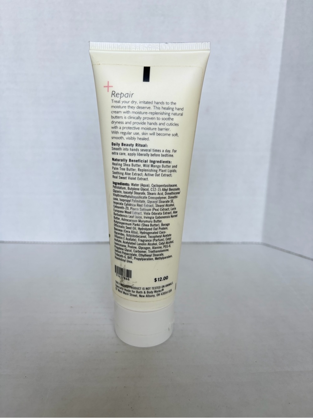 Discontinued Bath & Body Works Skin Therapy Sweet Pea Hand Repair Cream 45% Full - Picture 3 of 6